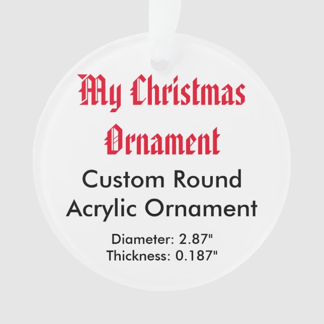 Mi ornamento de acrílico de encargo del navidad (Anverso)