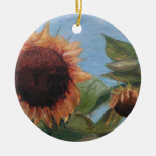 MI ornamento de cerámica de los GIRASOLES