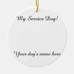 MI ORNAMENTO DE PERRO DE SERVICIO (PERSONALIZABLE)