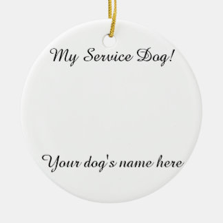 MI ORNAMENTO DE PERRO DE SERVICIO (PERSONALIZABLE)