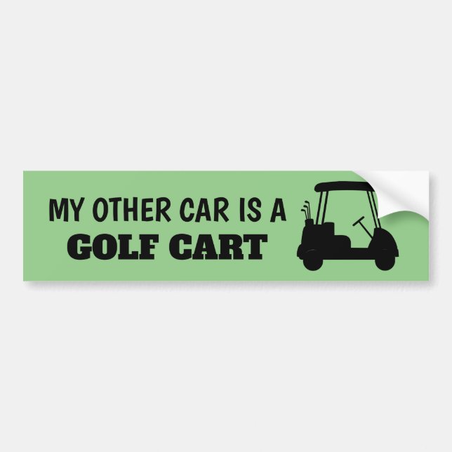 Mi otro auto es un Pegatina de carrito de golf (Frente)
