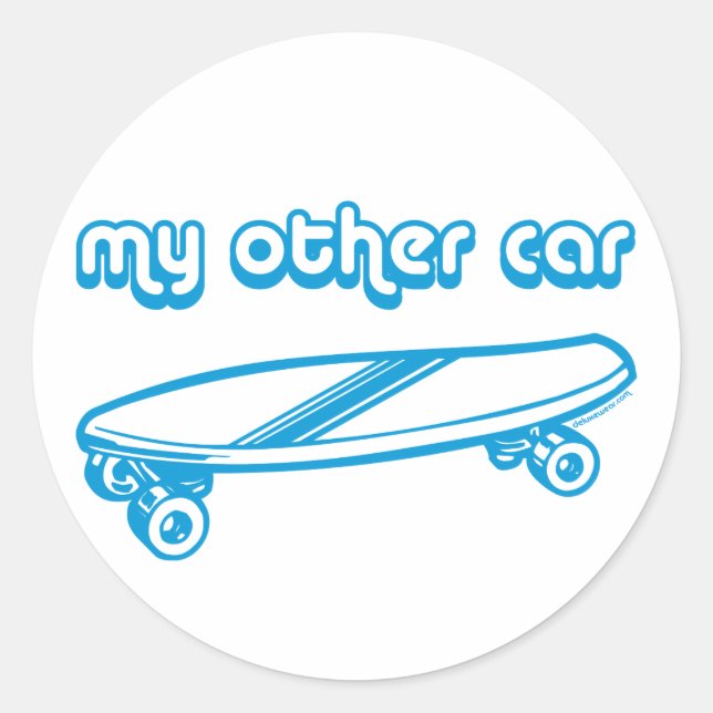 Mi otro auto es un Pegatina de skateboard (Anverso)