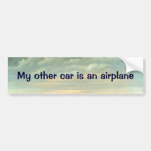 Mi otro coche es un aeroplano - pegatina para el