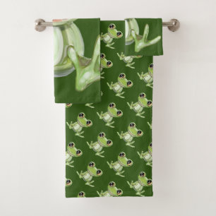 Mi otro conjunto de toallas de baño de rana verde 