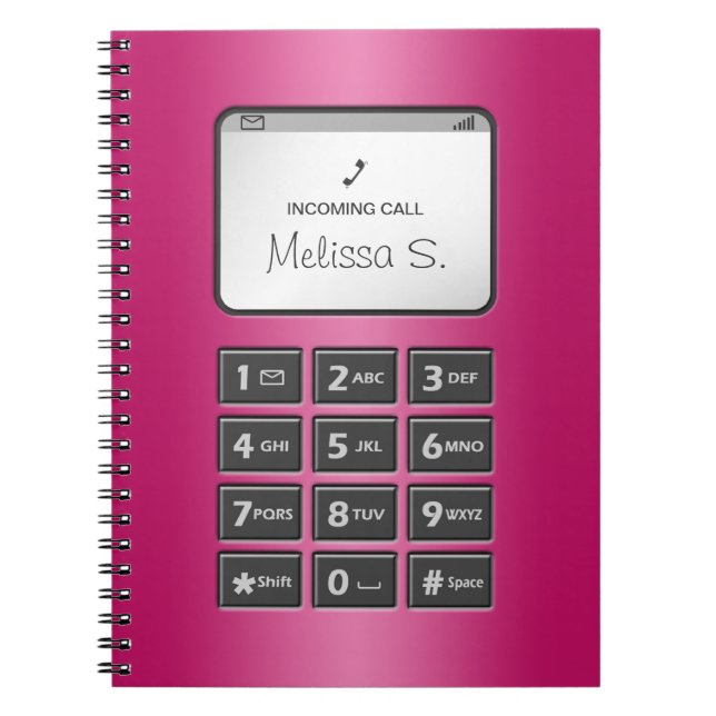 Mi otro teléfono - cuaderno fucsia (Frente)