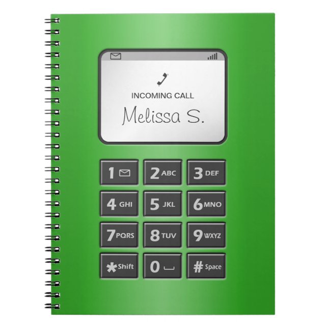 Mi otro teléfono - cuaderno verde (Frente)