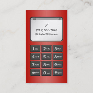 Mi otro teléfono - tarjetas de visita rojas