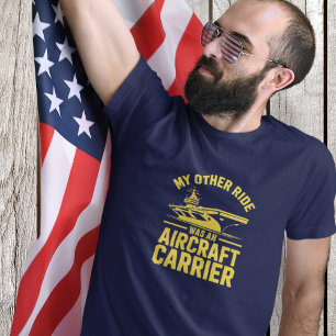 Mi Otro Vehículo es un Portaaviones Camiseta Veter