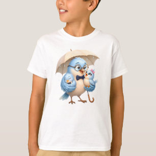 Mi padre me ama camiseta juvenil de pájaro lindo