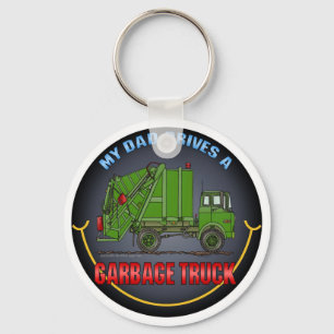 Mi papá conduce un llavero del verde del camión 