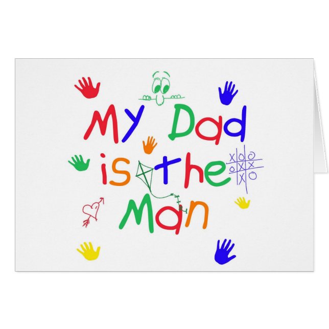 Mi papá es el hombre | Día del padre de un niño pe (Anverso (Horizontal))