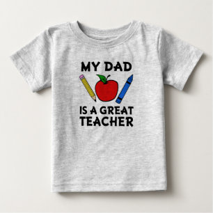 Mi papá es un gran profesor, una camiseta de bebé 