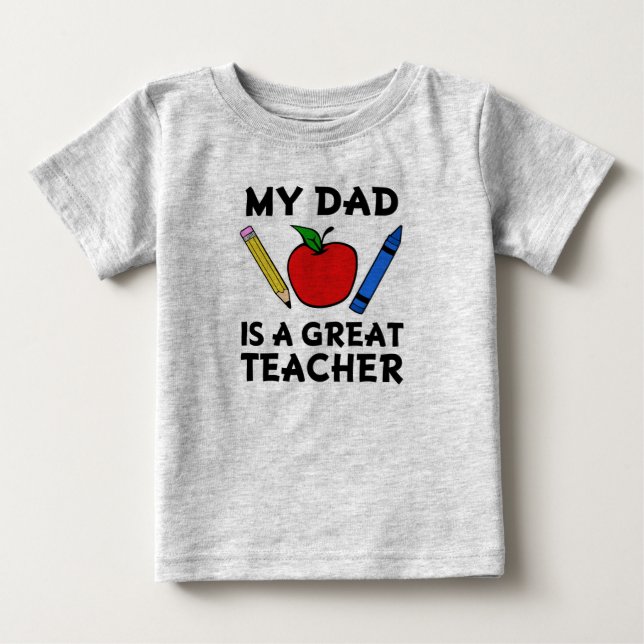 Mi papá es un gran profesor, una camiseta de bebé  (Anverso)