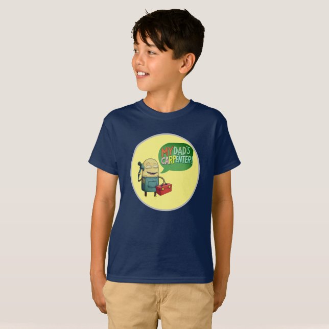 Mi papá es una camiseta carpintero (Anverso completo)
