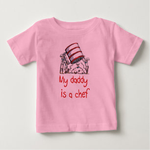 Mi papá es una camiseta de bebé de chef