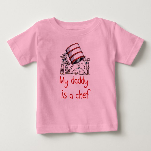 Mi papá es una camiseta de bebé de chef (Anverso)