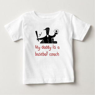 Mi papá es una camiseta de bebé de entrenador de b