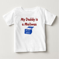 Mi papá es una camiseta del bebé del cartero