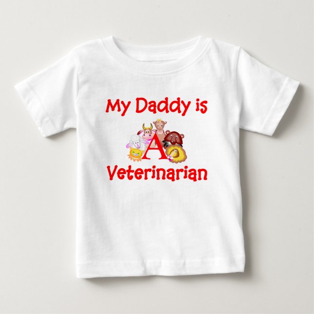 Mi papá es una camiseta infantil veterinaria (Anverso)