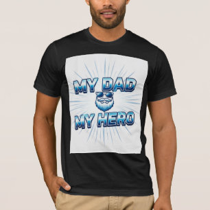 Mi Papá Mi Héroe Camiseta Azul del Día del Padre