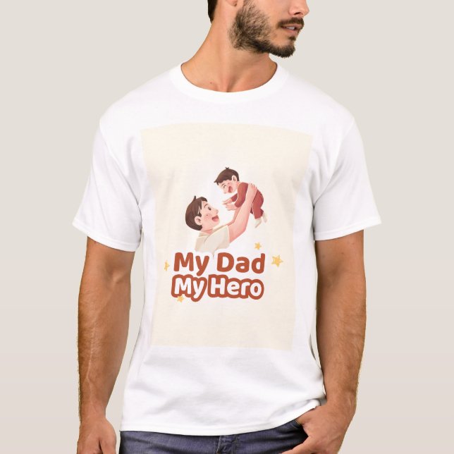 Mi papá mi héroe diseño de camiseta (Anverso)