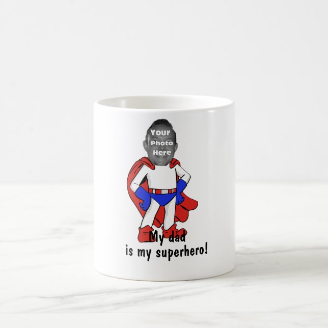 "Mi papá personalizan a mi super héroe!" Taza (Centro)