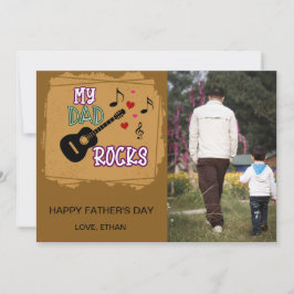 Mi papá roca - Tarjeta fotográfica del día del pad