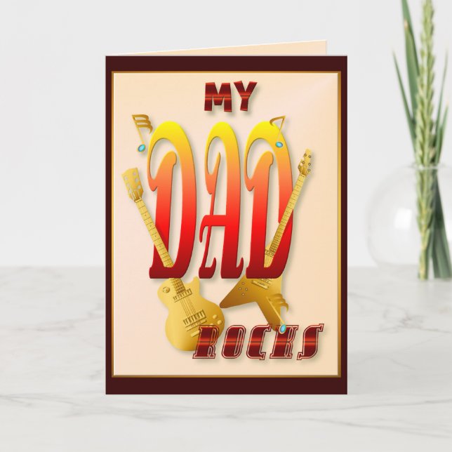¡Mi papá Rocks! Tarjeta (Anverso)