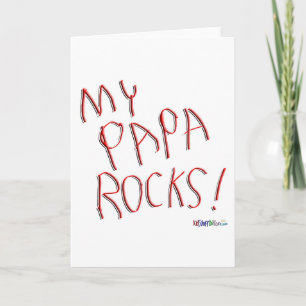 ¡Mi papá Rocks! Tarjeta mediana