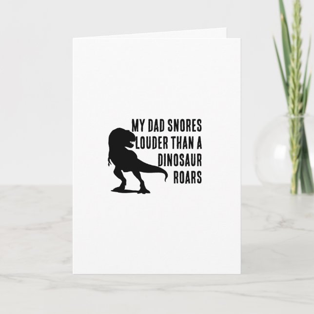 Mi papá Snores - Tarjeta del Día del Padre (Anverso)