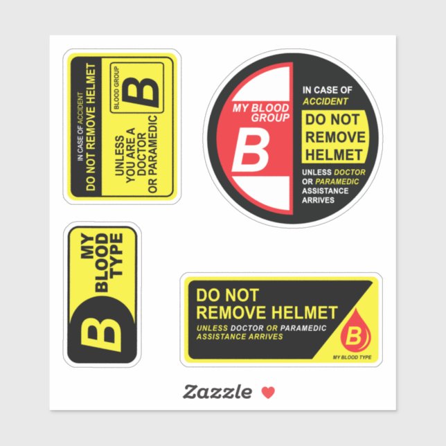 Mi paquete de Pegatinas de tipo B en sangre (Hoja)