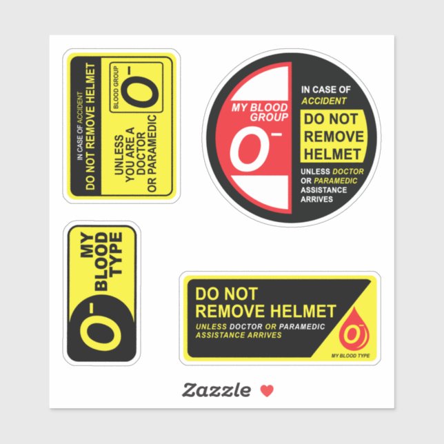 Mi paquete de Pegatinas tipo O de sangre (Hoja)