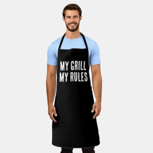 Mi parrilla mis reglas significa delantal negro de