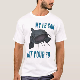 “MI PB PUEDE COMER TU PB” Camiseta de bagre azul