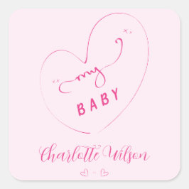 Mi Pegatina bebé | Pegatina lindo para pareja