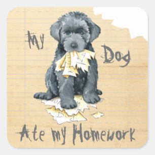 Mi Pegatina Bouvier Ate My Homework Square