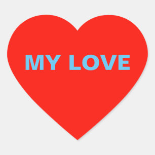 Mi Pegatina del corazón rojo amoroso