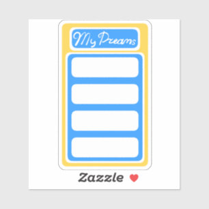 Mi pegatina planificador de sueños recorrerá la Uc