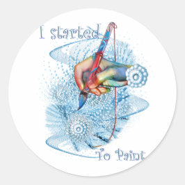 Mi pegatina redondeado clásico de la cima de la pi