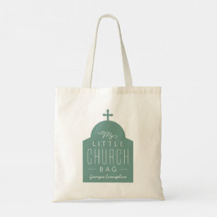 Mi pequeña bolsa de iglesia lindo tote de la cúpul