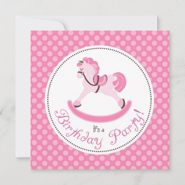 Mi pequeño cuadrado 4 de la invitación del potro (Anverso)