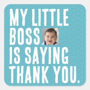 Mi pequeño jefe   Gracias Pegatinas