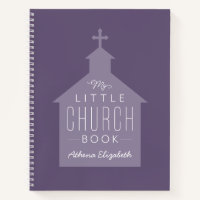 Mi pequeño libro de iglesia morado portátil person