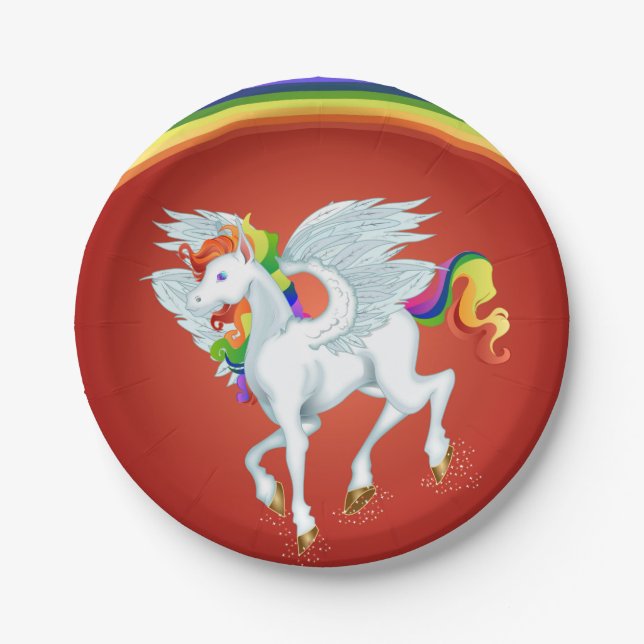 Mi Pequeño Poni Plato de Papel Arcoíris (Anverso)