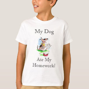 Mi perro, comió mi camiseta de la preparación
