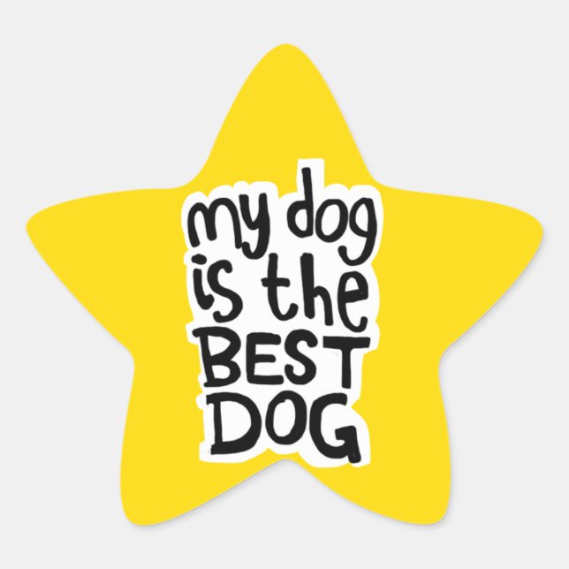 Mi perro es los mejores pegatinas del perro (Anverso)