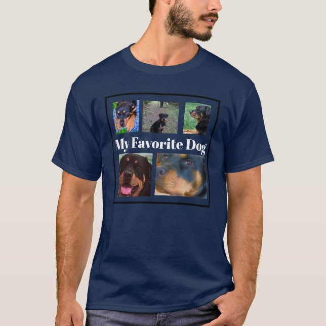 Mi perro favorito crea tu propia camiseta de 6 lug (Anverso)