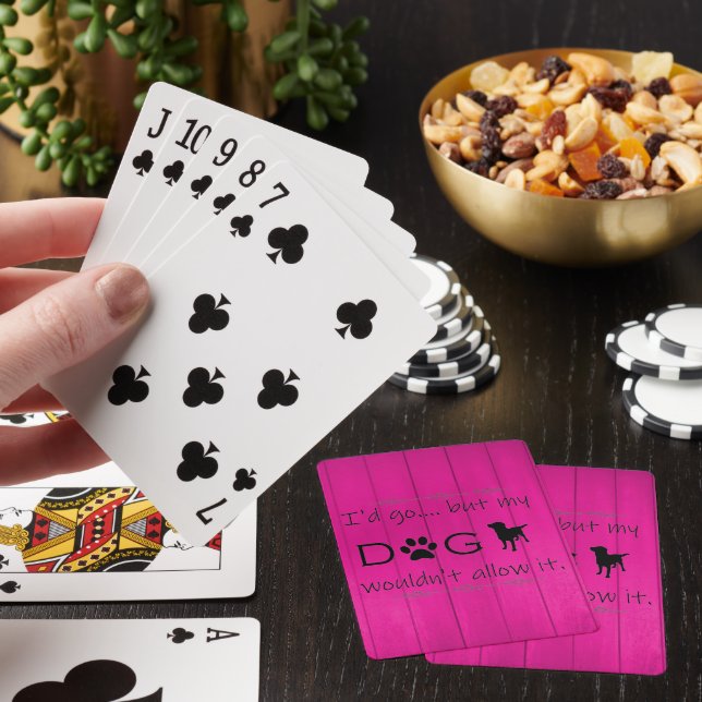 Mi perro no lo permitiría jugar cartas - magenta (In Situ)
