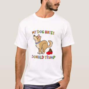 Mi perro odia la camiseta de Donald Trump