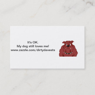 Mi perro todavía me ama las tarjetas de visita